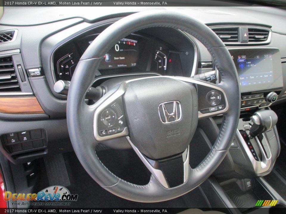 2017 Honda CR-V EX-L AWD Molten Lava Pearl / Ivory Photo #14