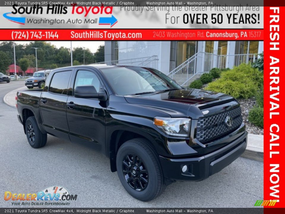 2021 Toyota Tundra SR5 CrewMax 4x4 Midnight Black Metallic / Graphite Photo #1