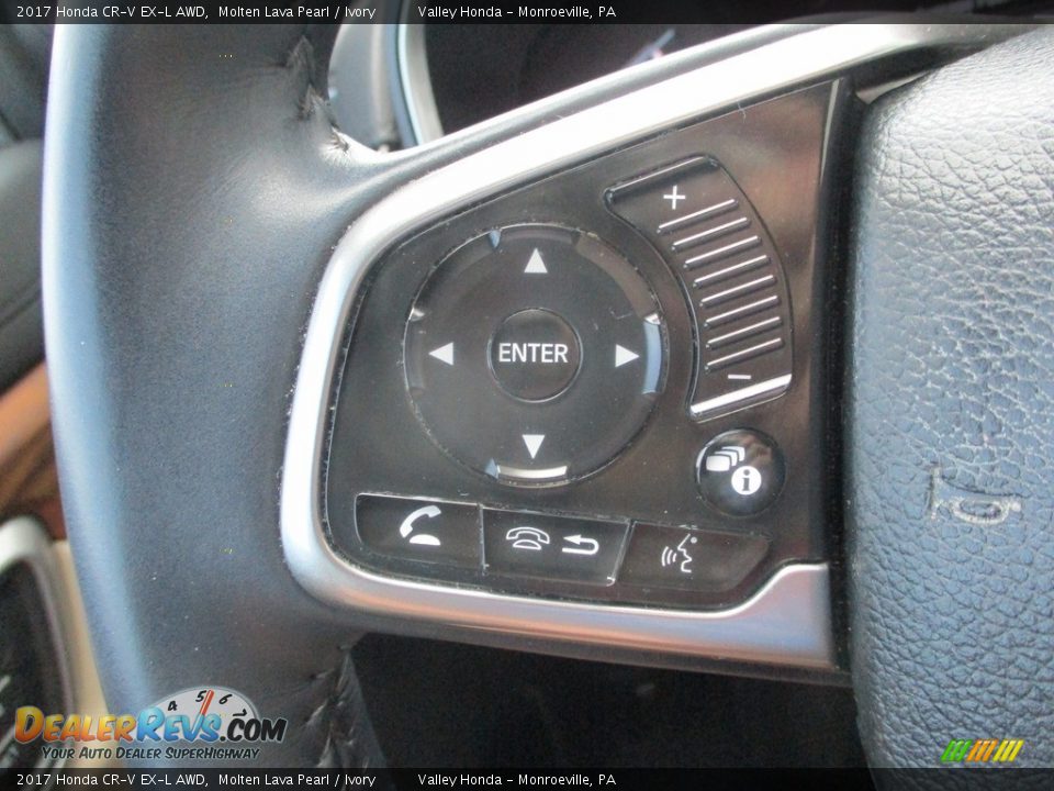 2017 Honda CR-V EX-L AWD Molten Lava Pearl / Ivory Photo #18