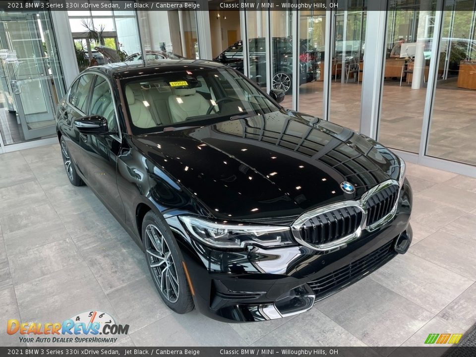 2021 BMW 3 Series 330i xDrive Sedan Jet Black / Canberra Beige Photo #1