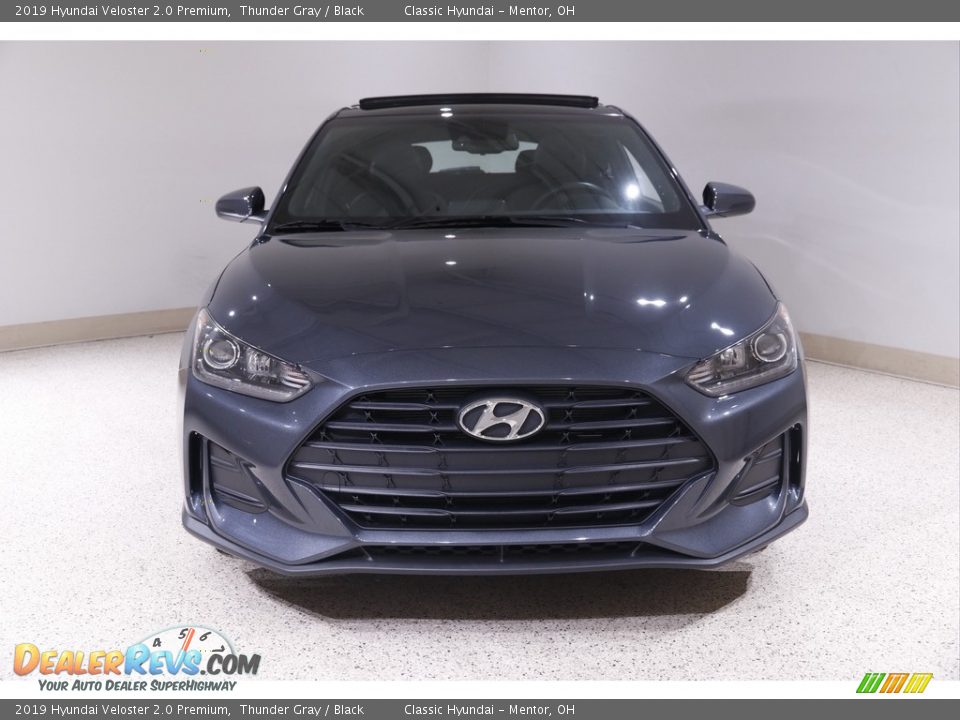 2019 Hyundai Veloster 2.0 Premium Thunder Gray / Black Photo #2