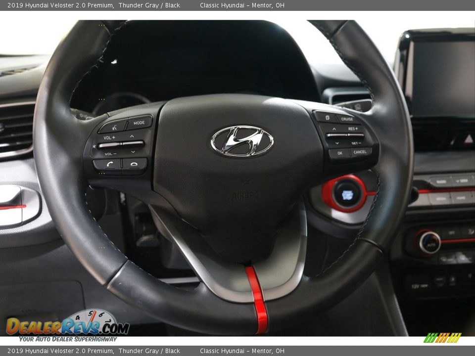 2019 Hyundai Veloster 2.0 Premium Thunder Gray / Black Photo #7