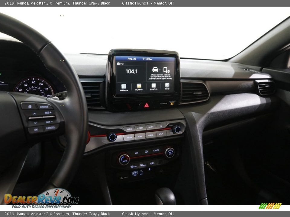 2019 Hyundai Veloster 2.0 Premium Thunder Gray / Black Photo #9