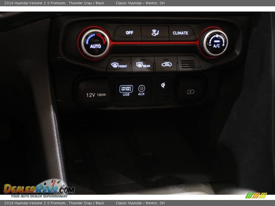 2019 Hyundai Veloster 2.0 Premium Thunder Gray / Black Photo #12