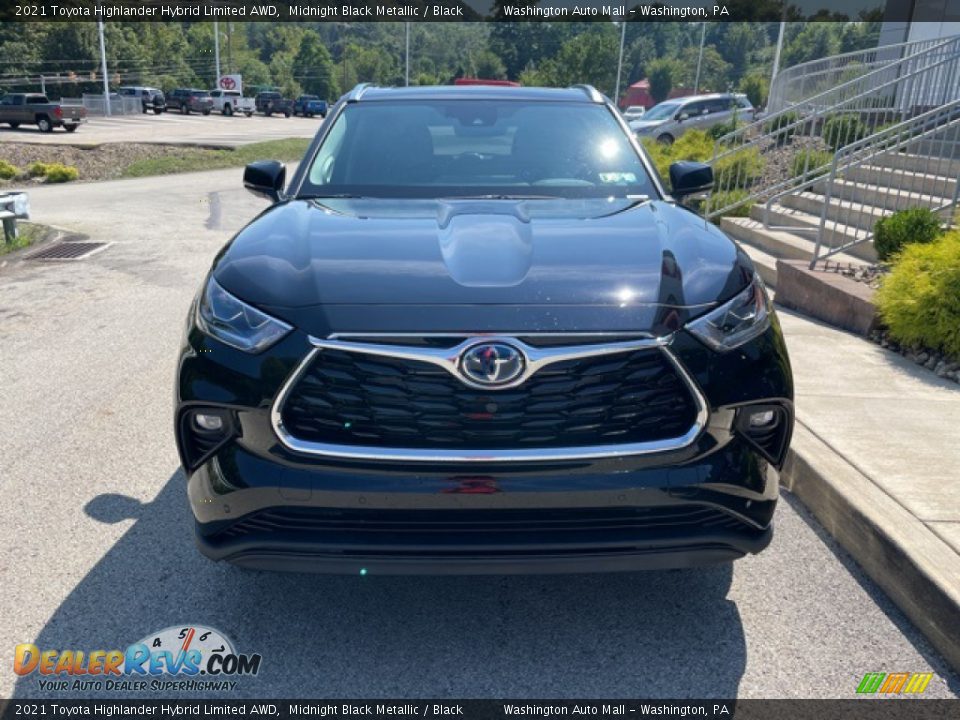 2021 Toyota Highlander Hybrid Limited AWD Midnight Black Metallic / Black Photo #6