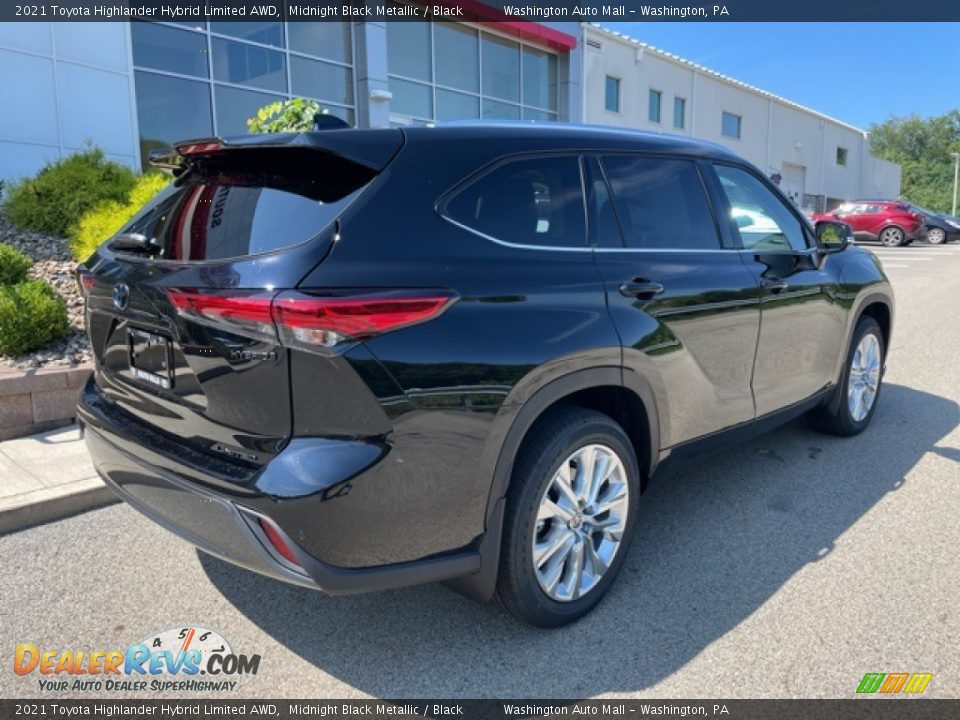 2021 Toyota Highlander Hybrid Limited AWD Midnight Black Metallic / Black Photo #9