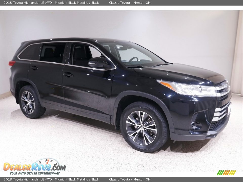 2018 Toyota Highlander LE AWD Midnight Black Metallic / Black Photo #1