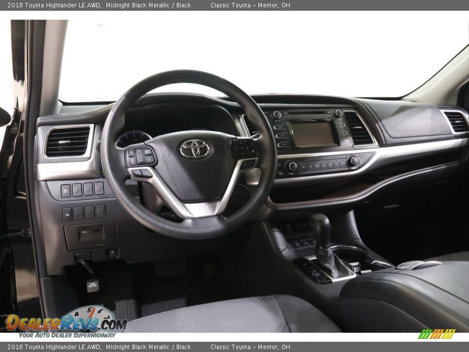 2018 Toyota Highlander LE AWD Midnight Black Metallic / Black Photo #6