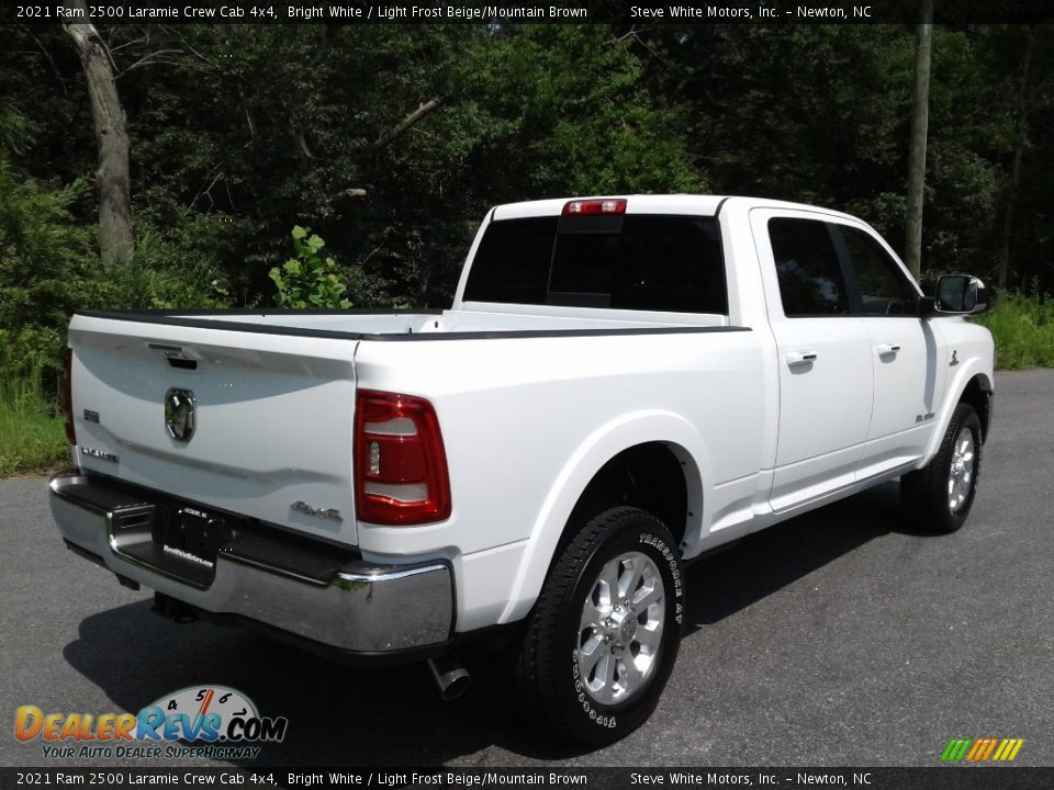 2021 Ram 2500 Laramie Crew Cab 4x4 Bright White / Light Frost Beige/Mountain Brown Photo #6