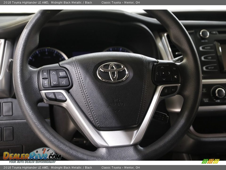 2018 Toyota Highlander LE AWD Midnight Black Metallic / Black Photo #7