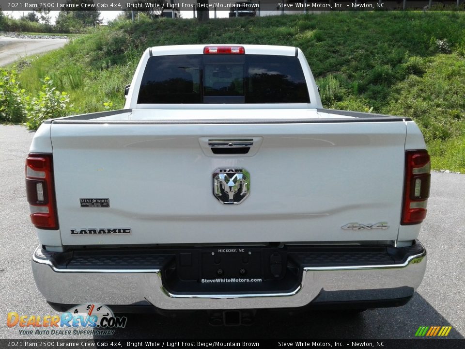 2021 Ram 2500 Laramie Crew Cab 4x4 Bright White / Light Frost Beige/Mountain Brown Photo #7