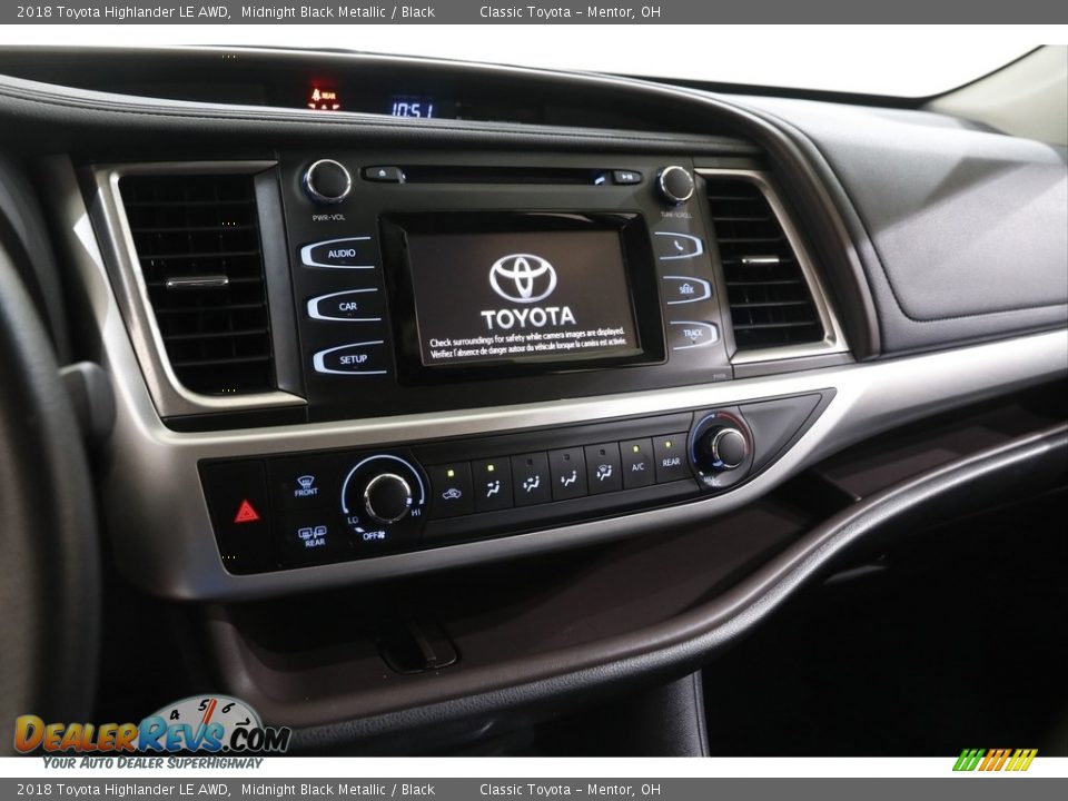 2018 Toyota Highlander LE AWD Midnight Black Metallic / Black Photo #9