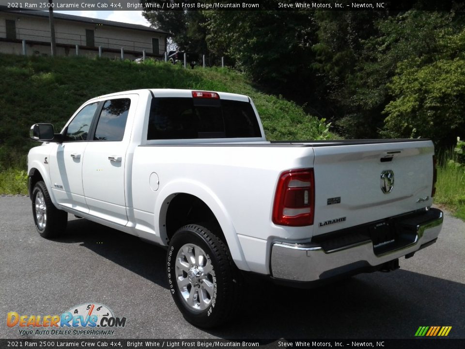 2021 Ram 2500 Laramie Crew Cab 4x4 Bright White / Light Frost Beige/Mountain Brown Photo #9