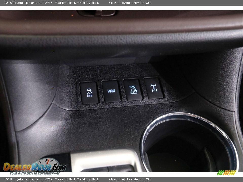 2018 Toyota Highlander LE AWD Midnight Black Metallic / Black Photo #14