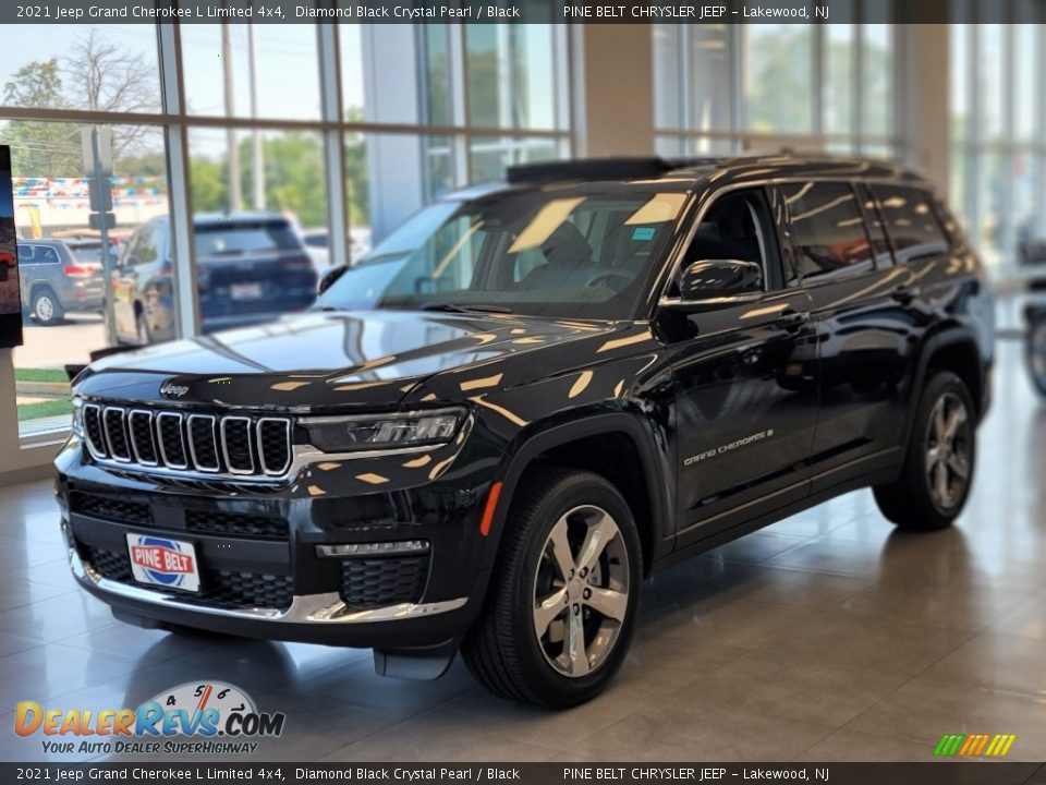 2021 Jeep Grand Cherokee L Limited 4x4 Diamond Black Crystal Pearl / Black Photo #1