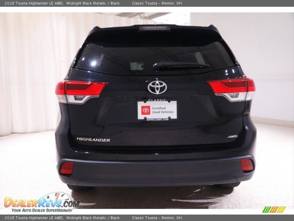 2018 Toyota Highlander LE AWD Midnight Black Metallic / Black Photo #19