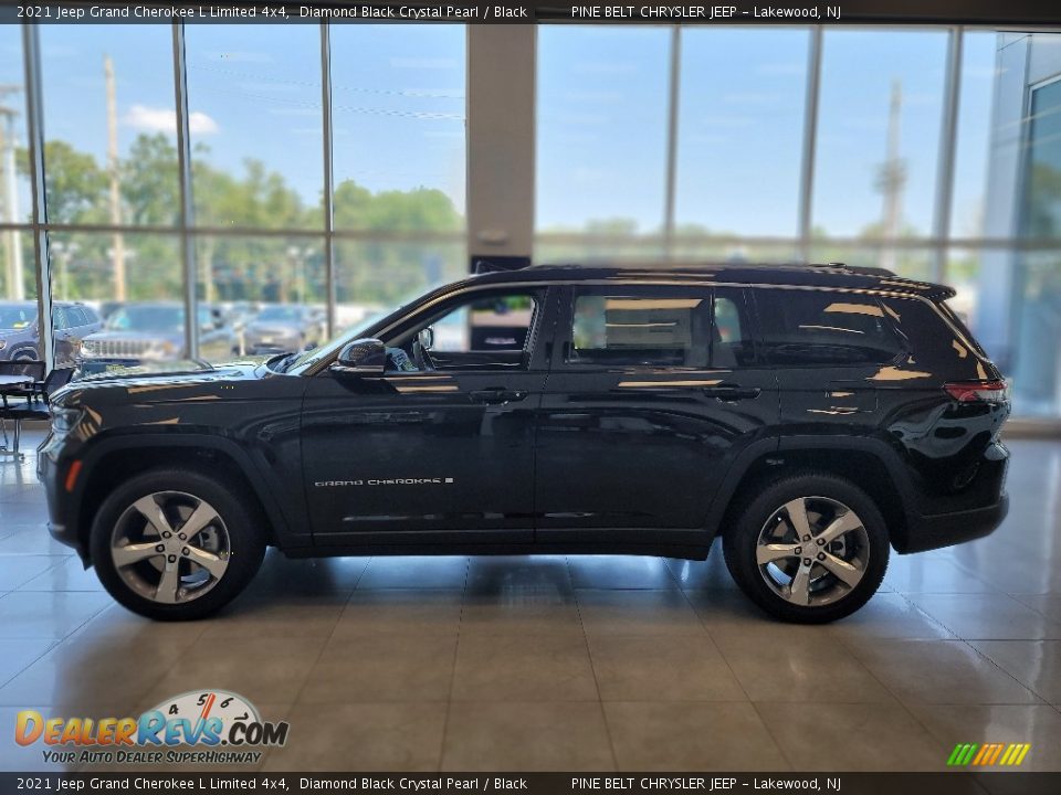 2021 Jeep Grand Cherokee L Limited 4x4 Diamond Black Crystal Pearl / Black Photo #4