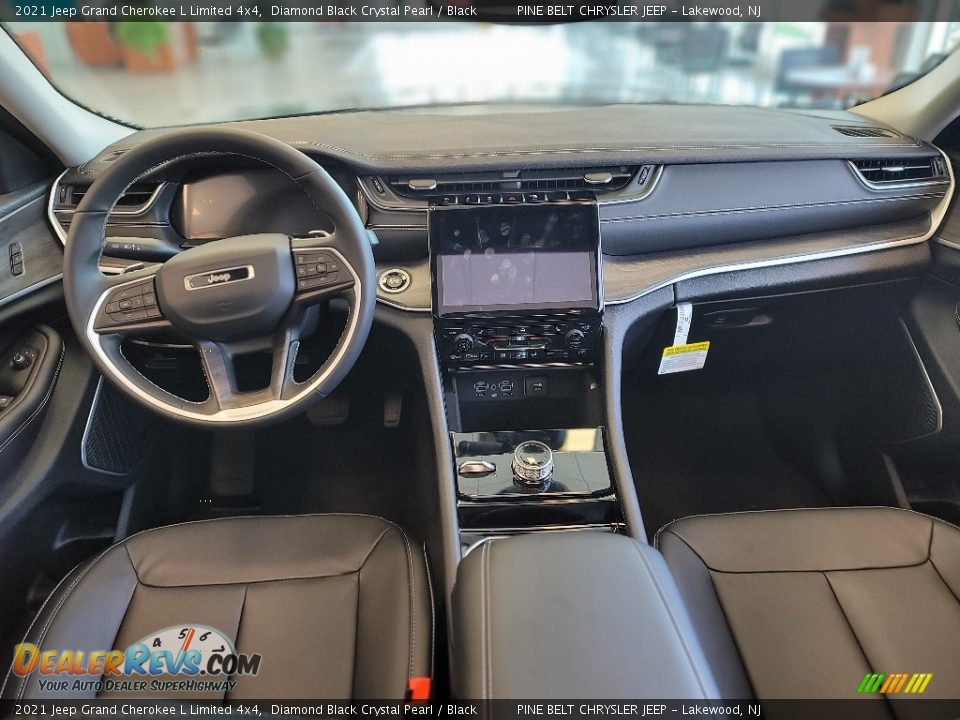 2021 Jeep Grand Cherokee L Limited 4x4 Diamond Black Crystal Pearl / Black Photo #10