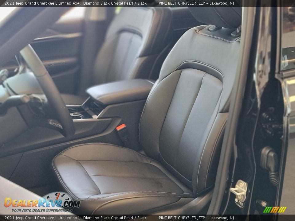 2021 Jeep Grand Cherokee L Limited 4x4 Diamond Black Crystal Pearl / Black Photo #14