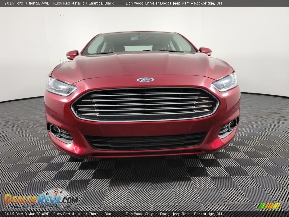 2016 Ford Fusion SE AWD Ruby Red Metallic / Charcoal Black Photo #5