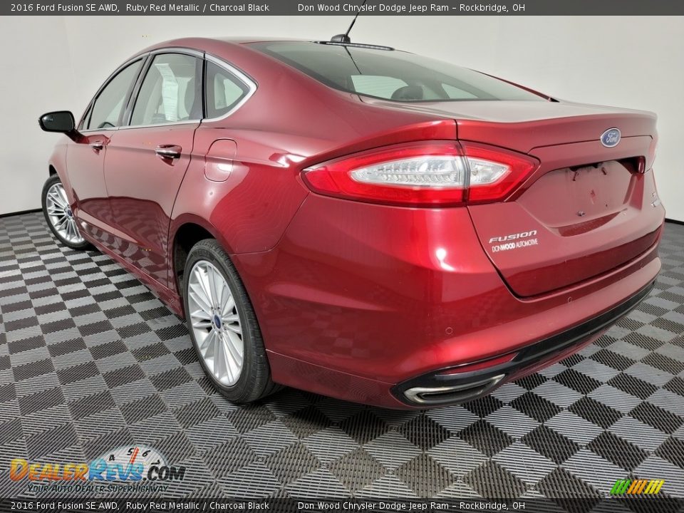 2016 Ford Fusion SE AWD Ruby Red Metallic / Charcoal Black Photo #8