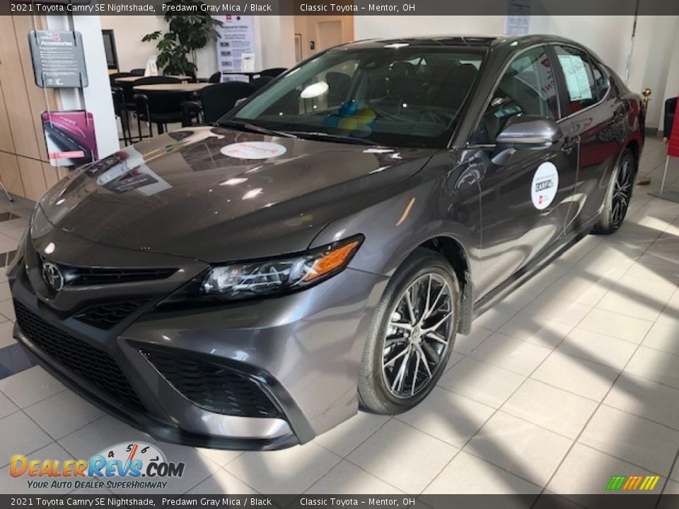 2021 Toyota Camry SE Nightshade Predawn Gray Mica / Black Photo #3