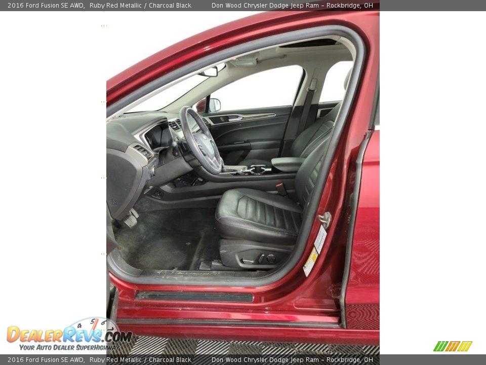 2016 Ford Fusion SE AWD Ruby Red Metallic / Charcoal Black Photo #17