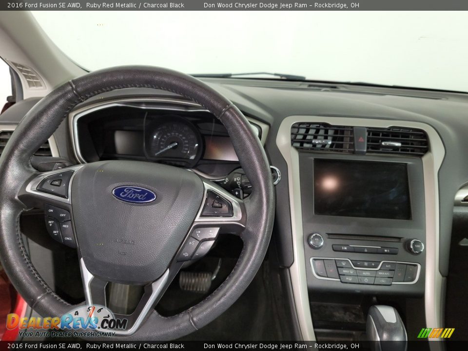 2016 Ford Fusion SE AWD Ruby Red Metallic / Charcoal Black Photo #19