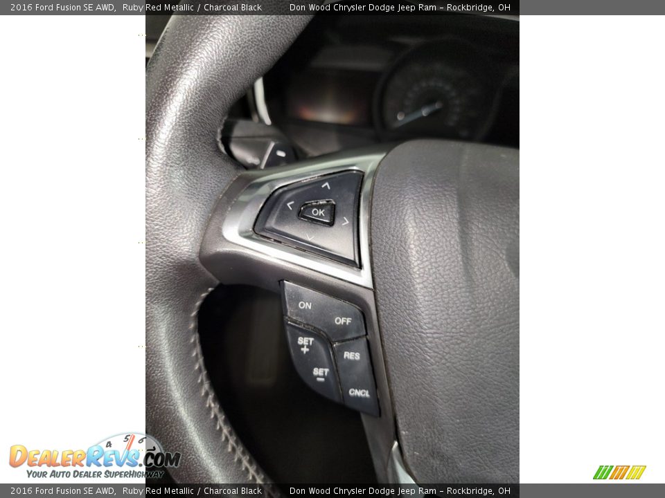 2016 Ford Fusion SE AWD Ruby Red Metallic / Charcoal Black Photo #20