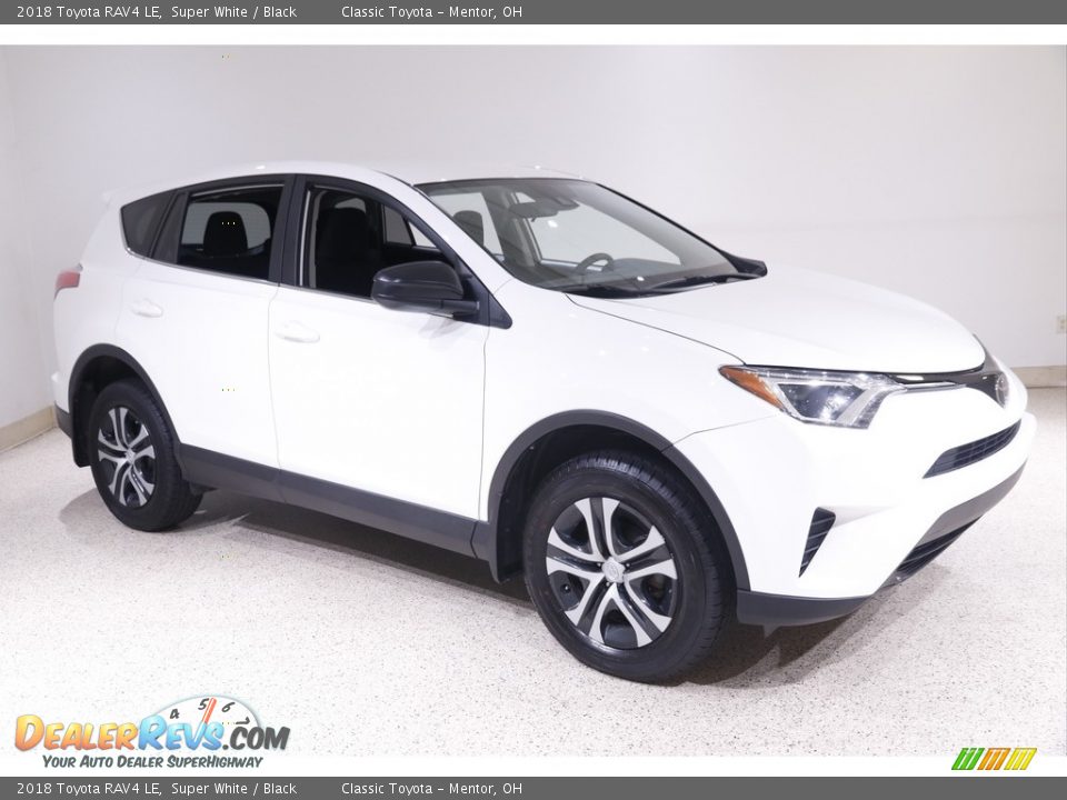 2018 Toyota RAV4 LE Super White / Black Photo #1