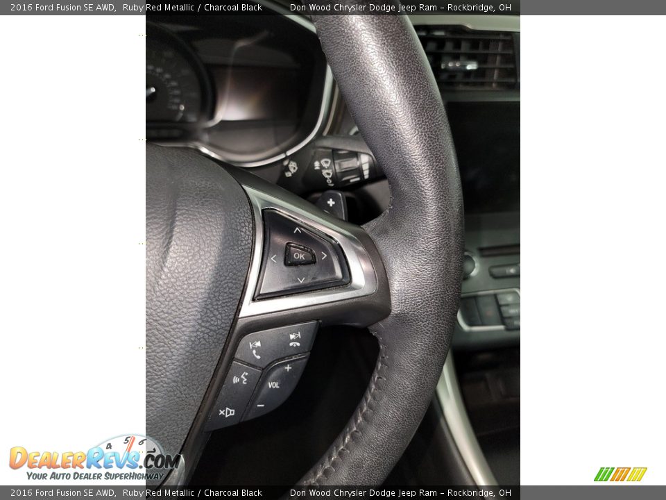 2016 Ford Fusion SE AWD Ruby Red Metallic / Charcoal Black Photo #21