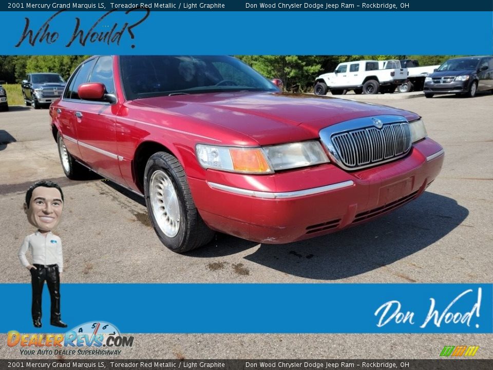 2001 Mercury Grand Marquis LS Toreador Red Metallic / Light Graphite Photo #1