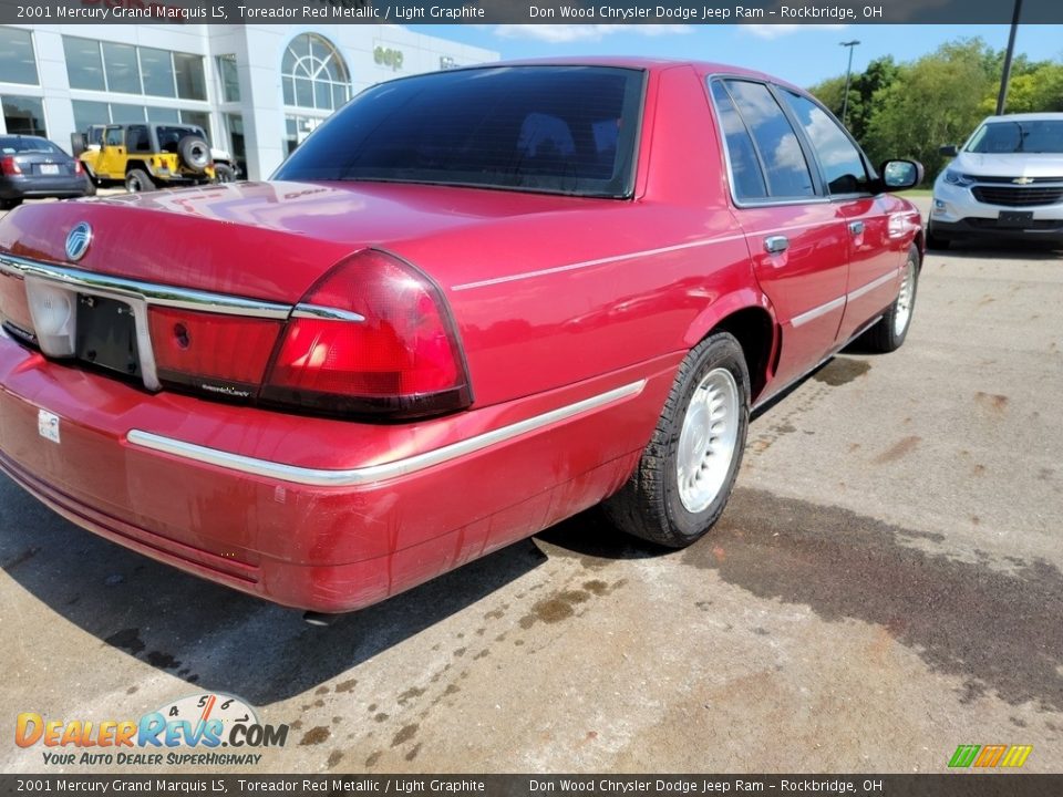 2001 Mercury Grand Marquis LS Toreador Red Metallic / Light Graphite Photo #7