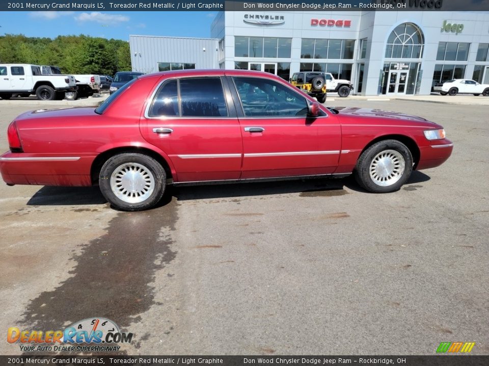 2001 Mercury Grand Marquis LS Toreador Red Metallic / Light Graphite Photo #8