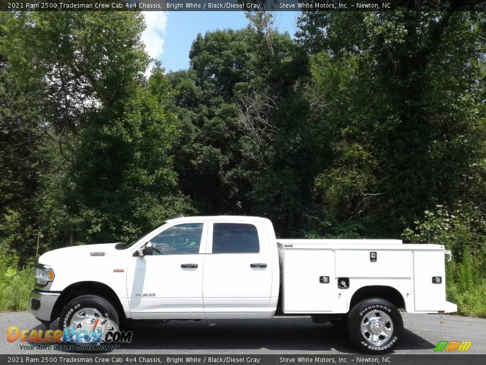 2021 Ram 2500 Tradesman Crew Cab 4x4 Chassis Bright White / Black/Diesel Gray Photo #1