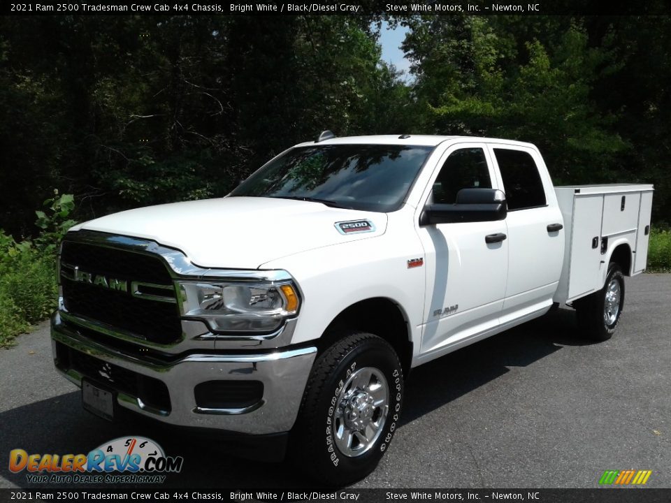 2021 Ram 2500 Tradesman Crew Cab 4x4 Chassis Bright White / Black/Diesel Gray Photo #2