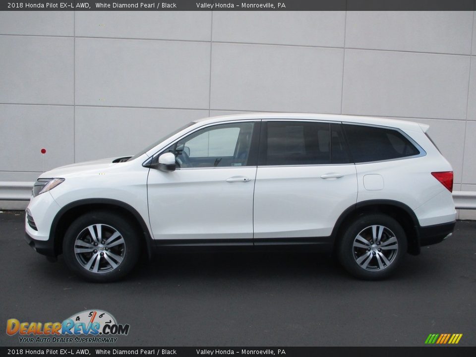 2018 Honda Pilot EX-L AWD White Diamond Pearl / Black Photo #2