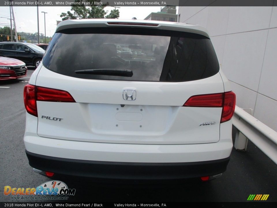 2018 Honda Pilot EX-L AWD White Diamond Pearl / Black Photo #4