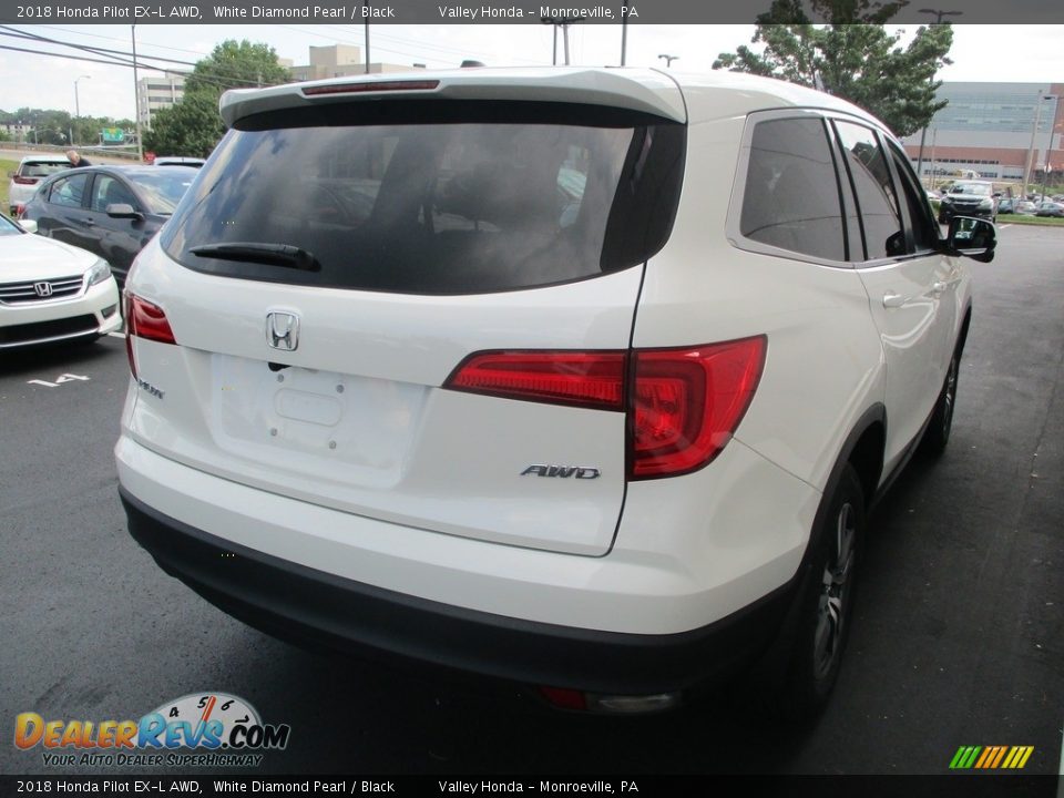 2018 Honda Pilot EX-L AWD White Diamond Pearl / Black Photo #5