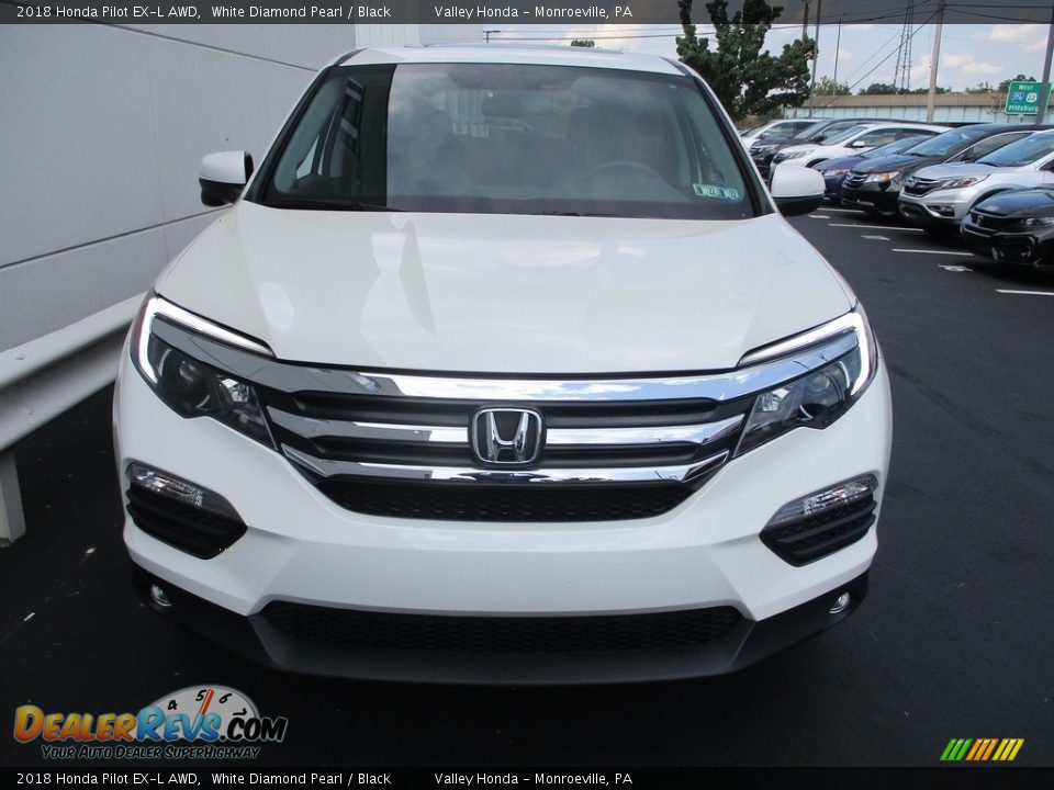 2018 Honda Pilot EX-L AWD White Diamond Pearl / Black Photo #8