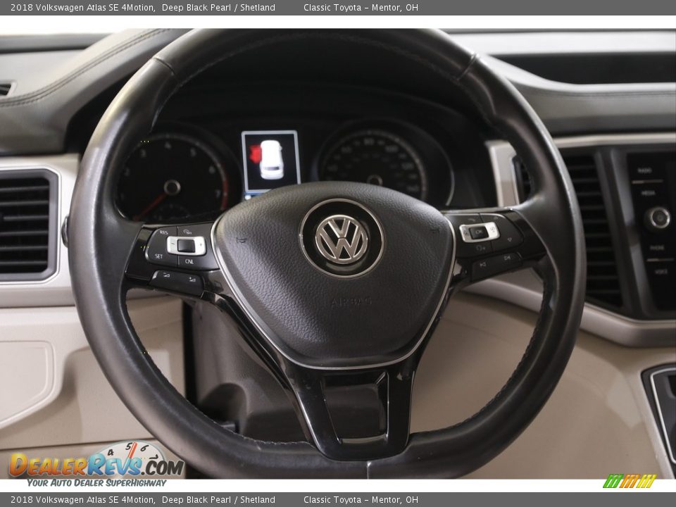 2018 Volkswagen Atlas SE 4Motion Deep Black Pearl / Shetland Photo #7