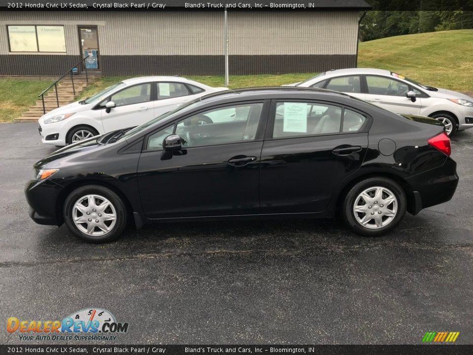 2012 Honda Civic LX Sedan Crystal Black Pearl / Gray Photo #1