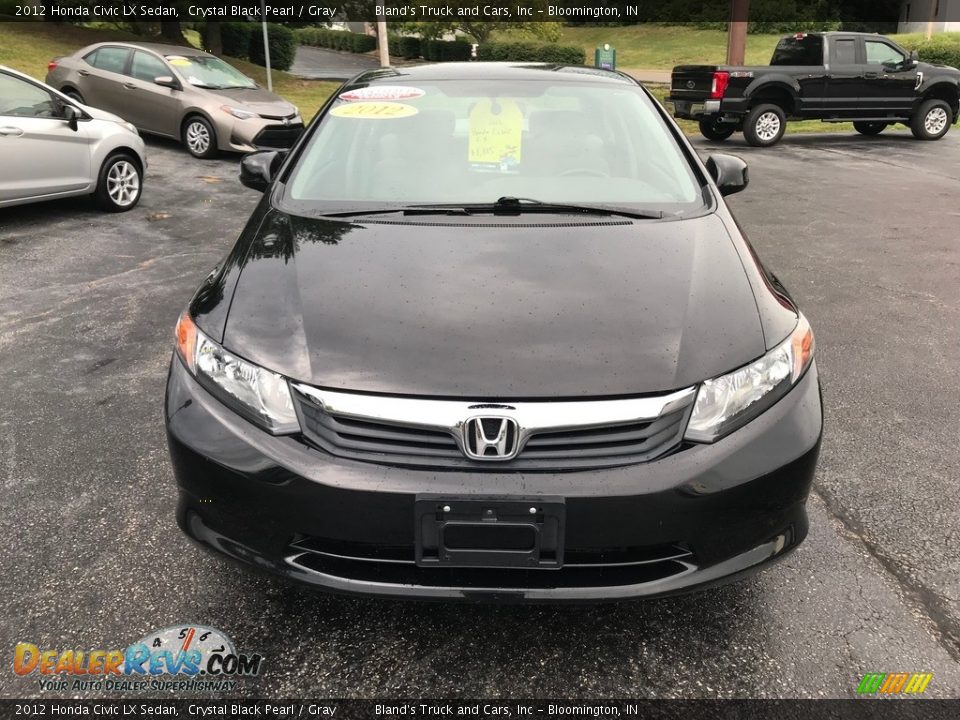 2012 Honda Civic LX Sedan Crystal Black Pearl / Gray Photo #3