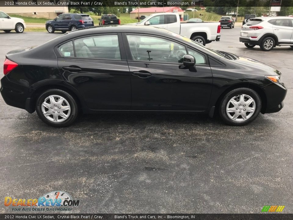 2012 Honda Civic LX Sedan Crystal Black Pearl / Gray Photo #5