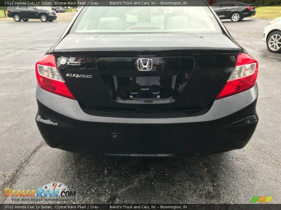 2012 Honda Civic LX Sedan Crystal Black Pearl / Gray Photo #7