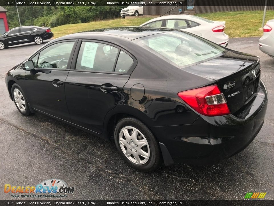 2012 Honda Civic LX Sedan Crystal Black Pearl / Gray Photo #8