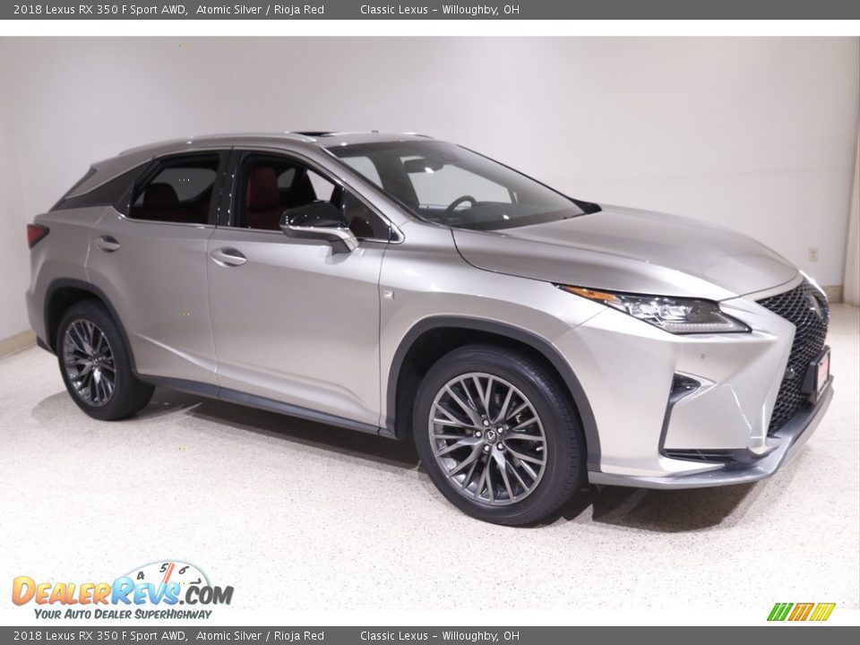 2018 Lexus RX 350 F Sport AWD Atomic Silver / Rioja Red Photo #1