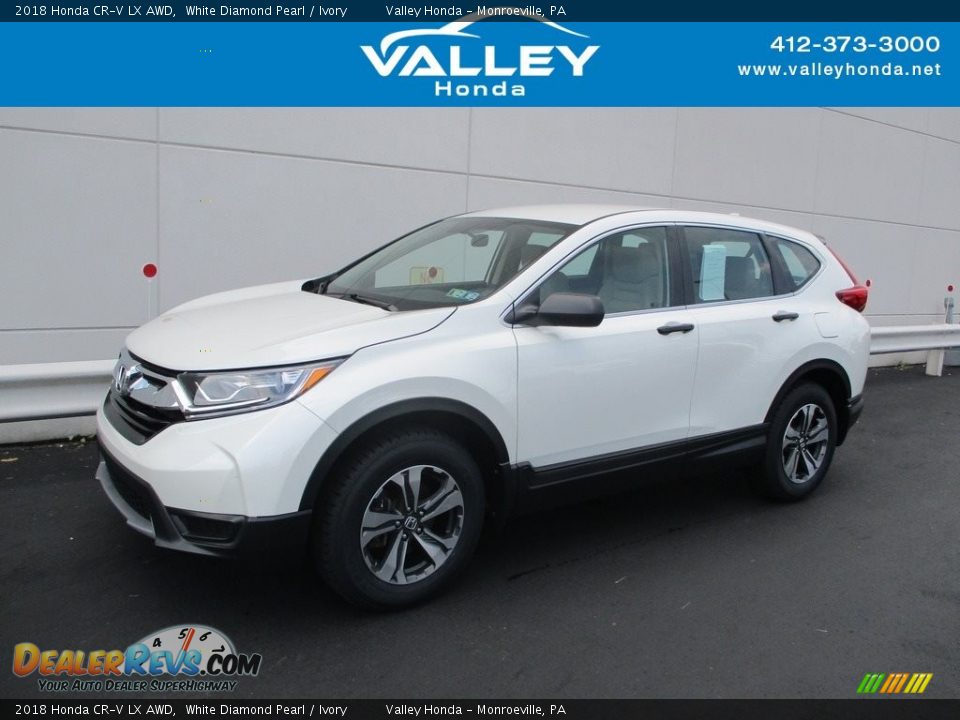 2018 Honda CR-V LX AWD White Diamond Pearl / Ivory Photo #1