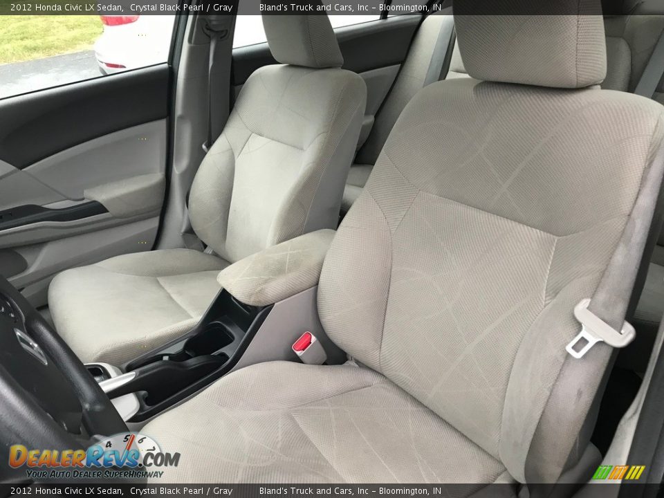 2012 Honda Civic LX Sedan Crystal Black Pearl / Gray Photo #11