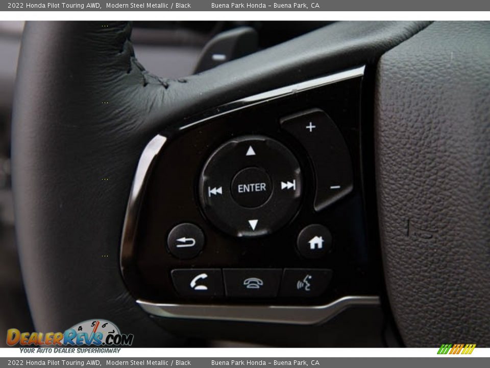 2022 Honda Pilot Touring AWD Steering Wheel Photo #19